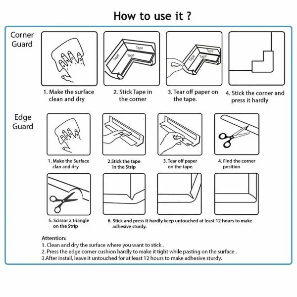 TONY STARK Baby Safety Strip Furniture Edge Guard 2 Meter Cushion
