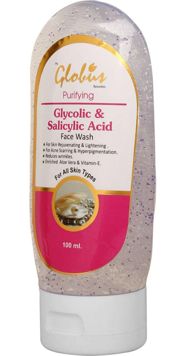 Globus Glycolic Acid And Salicylic Acid All Skin Type Face Wash, 100 Ml