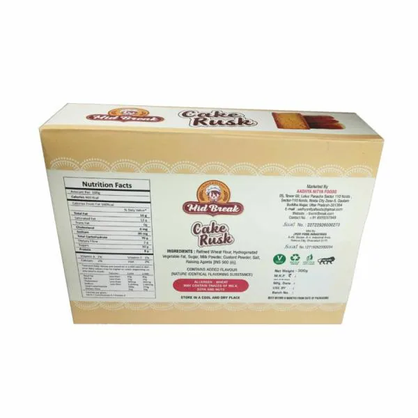 MidBreak Cake Rusk Extra Soft Cake Rusk 100 Eggless Premium