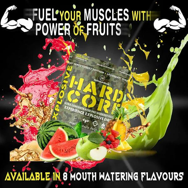 Hulk Nutrition Hard Core PreWorkout With Gallon(Pina Colada,195gm