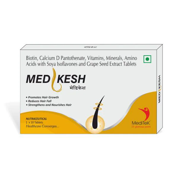Meditek Medikesh Biotin, Calcium Tablet for Healthy and Strong Hair (60  Tablets) - JioMart