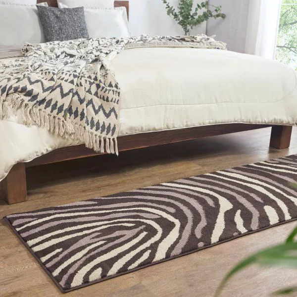 TRIDENT Radial Ripples Polyester Classic Area Rugs 2 ft (w) x 6 ft (L