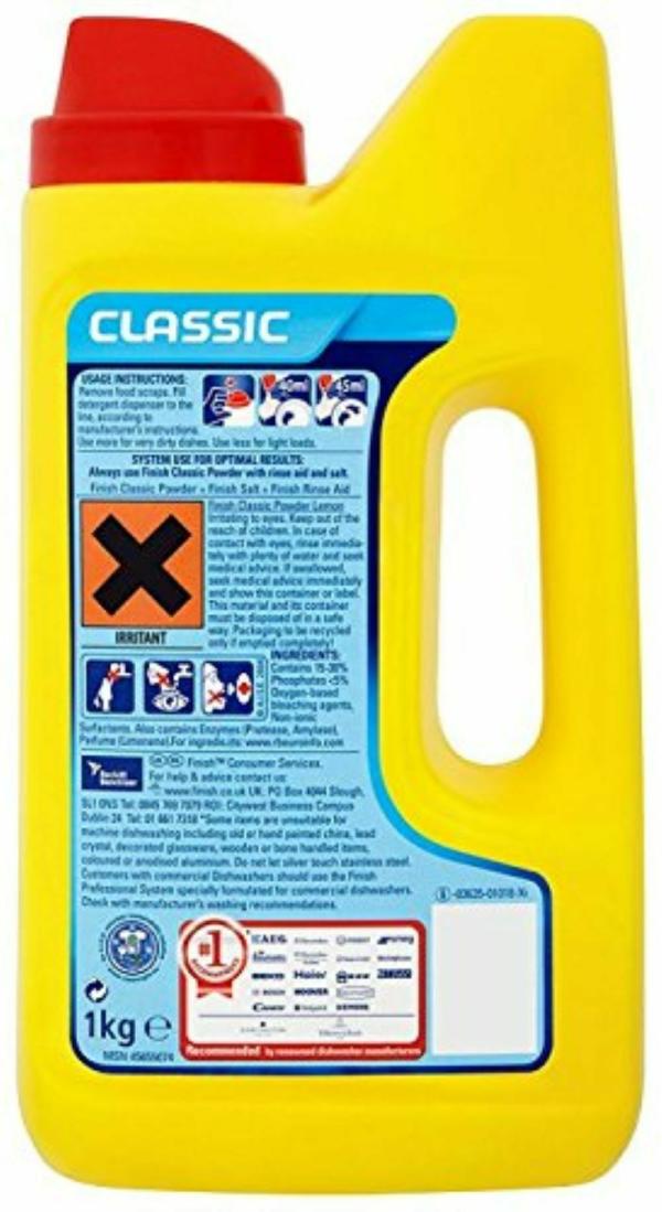 Finish Dishwasher Detergent Power Lemon 1KG JioMart