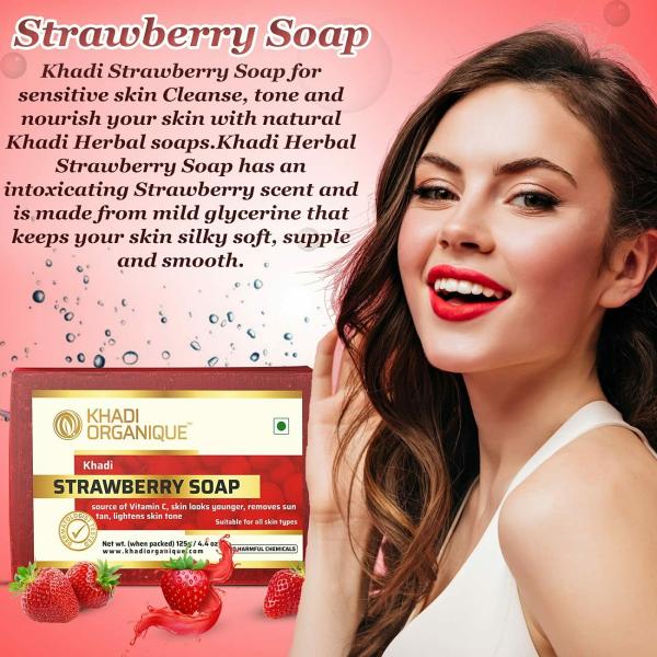 KHADI ORGANIQUE STRAWBERRY SOAP JioMart