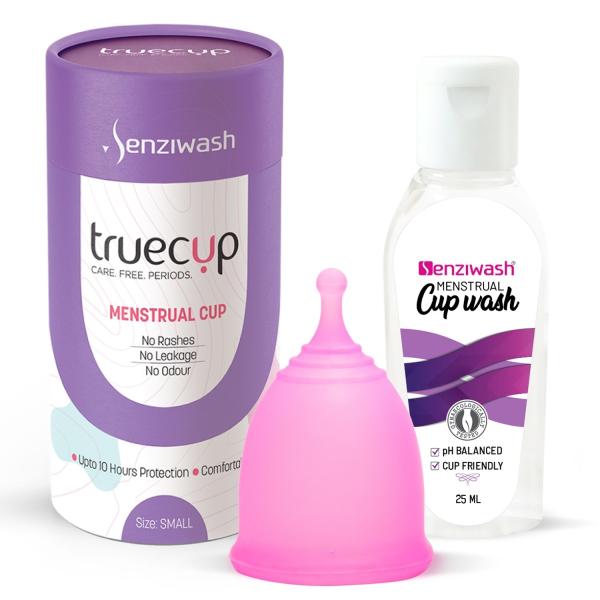 Senziwash Truecup Small Reusable Menstrual Cup & Natural Menstrual Cup