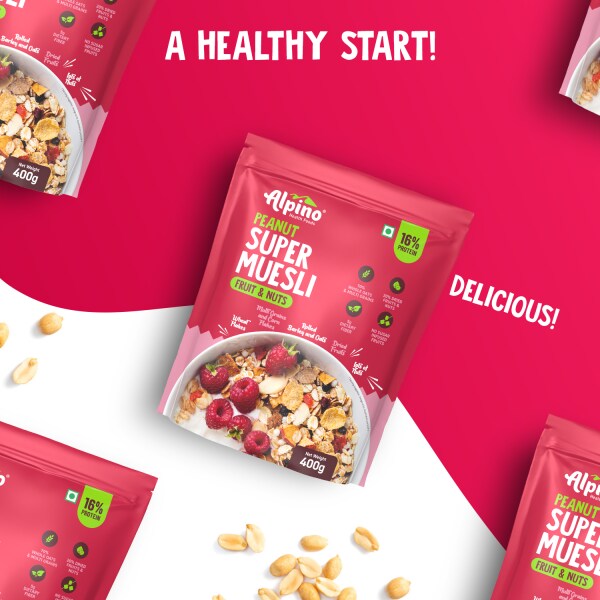 Alpino Super Muesli Fruit & Nuts 400 G Whole Oats & Whole Grain