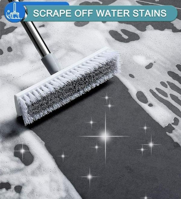 DIVUE Bathroom Cleaning Brush with Long Handle Floor Scrub Brush with ...