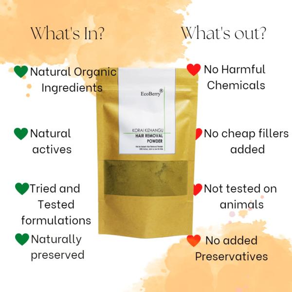 Koraikizhangu Hair Removal Powder For Facial Hairs Nut grass, Wild