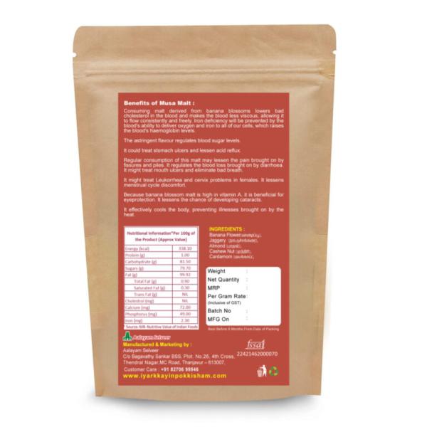 Iyarkkayin pokkisham's Musa Malt Banana Flower Malt 1 Kilogram JioMart