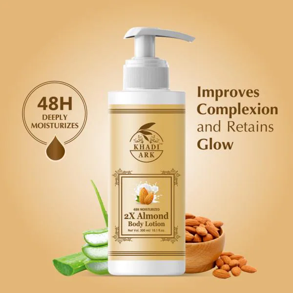 Khadi Ark Almond Body Lotion Skin Moisturizer Body Milk for Soft