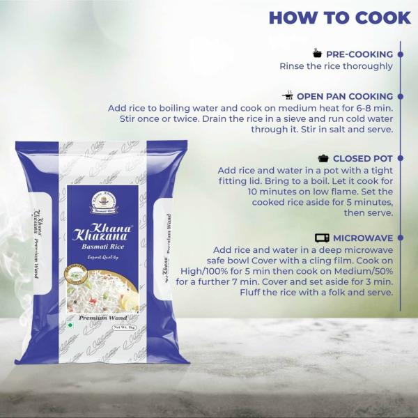 Khana Khazana Biryani Special Basmati Rice, Extra Long Grain Basmati Rice, 1 Kg (Pack Of 3