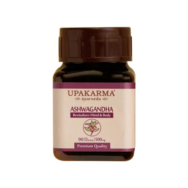UPAKARMA Ayurveda Ashwagandha Pure Extract 500 mg, 90 Veggie Capsules