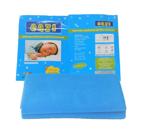 Eazi Firozi Blue Waterproof Reusable Baby Quick Dry Sheet Bed Protector Sleeping Mat (L) JioMart