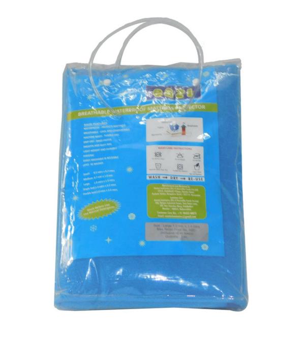 Eazi Firozi Blue Waterproof Reusable Baby Quick Dry Sheet Bed Protector Sleeping Mat (L) JioMart