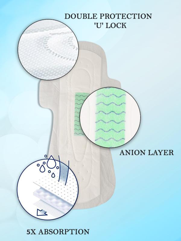 Stayzy Anion Jumbo Sanitary Napkin Pad With Panty Liner 320 mm Pack of