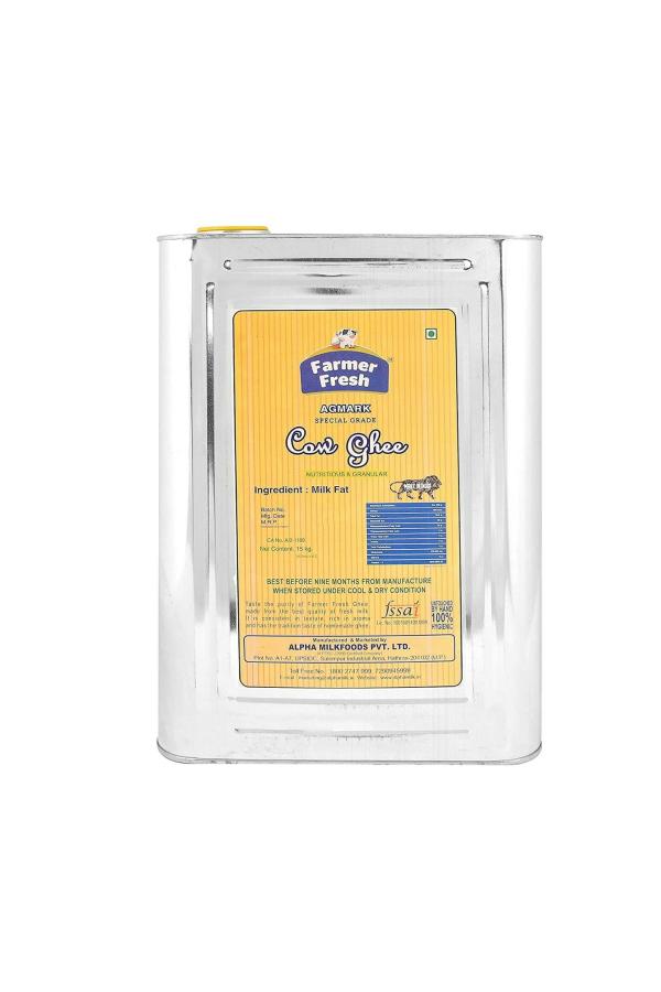 Farmer Fresh Pure Desi Cow Ghee 15L Premium Desi Cow Ghee Tin 15L