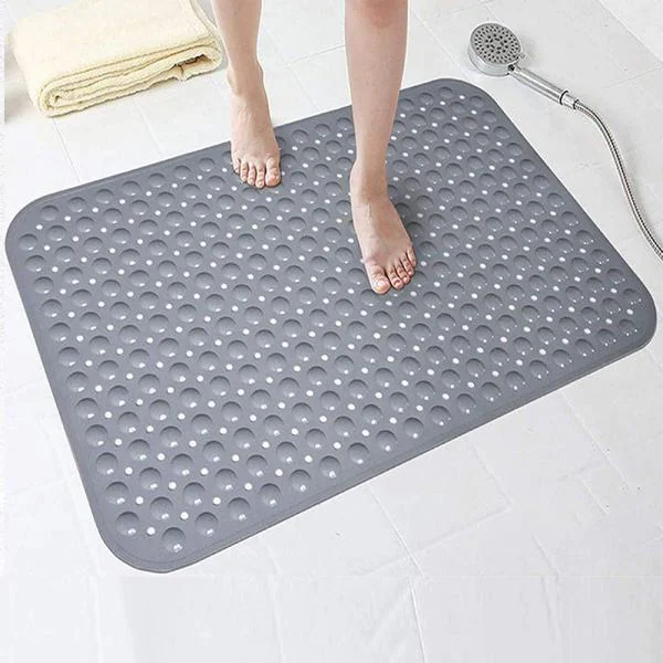 new Non Slip Shower Mat Large Strong Suction PVC Anti Slip Pad Bathtub Pebble
