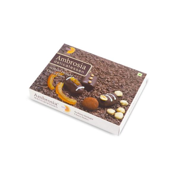 Ambrosia Delicatessen Arabian Delight Choco Dates 250 Grams, Premium