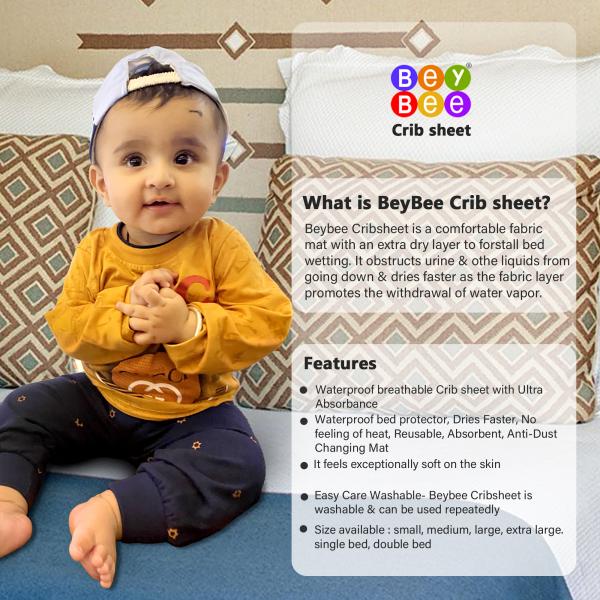 BeyBee Waterproof Bed Protector Dry Sheet Gifts Pack, Medium (Pack of 2