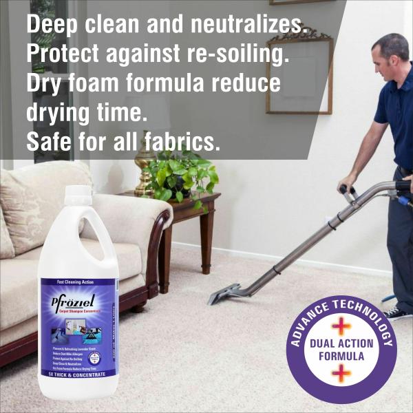 Pfroziel carpet, sofa, mattress, fabric upholstery cleaner (1L) Remove tough stain/Spots/heavy