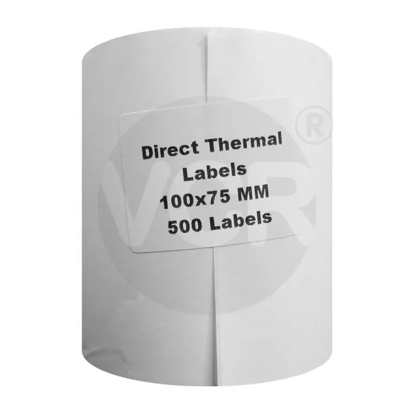 VCR 4 x 3 Direct Thermal Label Sticker 4 x 3 inches 100mm x 75mm