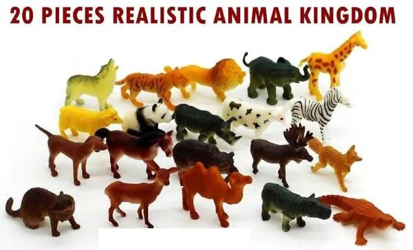 Grest Realistic Small Size Wild Safari Zoo African Jungle Animals Plastic  ToysSet for Kids -20 Piece - JioMart