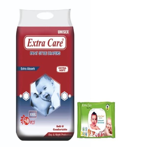 Extra Care Baby Pant Diaper XXXL size (50 piece) + Extra Care Baby