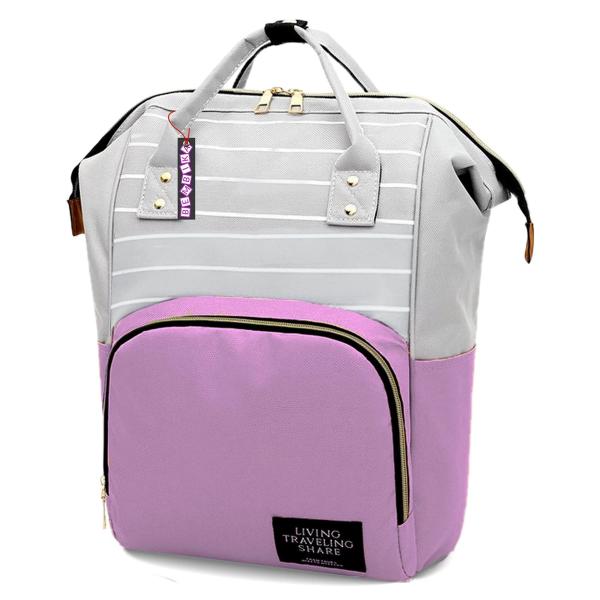 Bembika Line Purple Diaper Bag Backpack For Kids JioMart