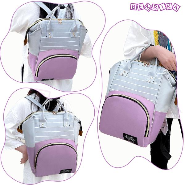 Bembika Line Purple Diaper Bag Backpack For Kids JioMart