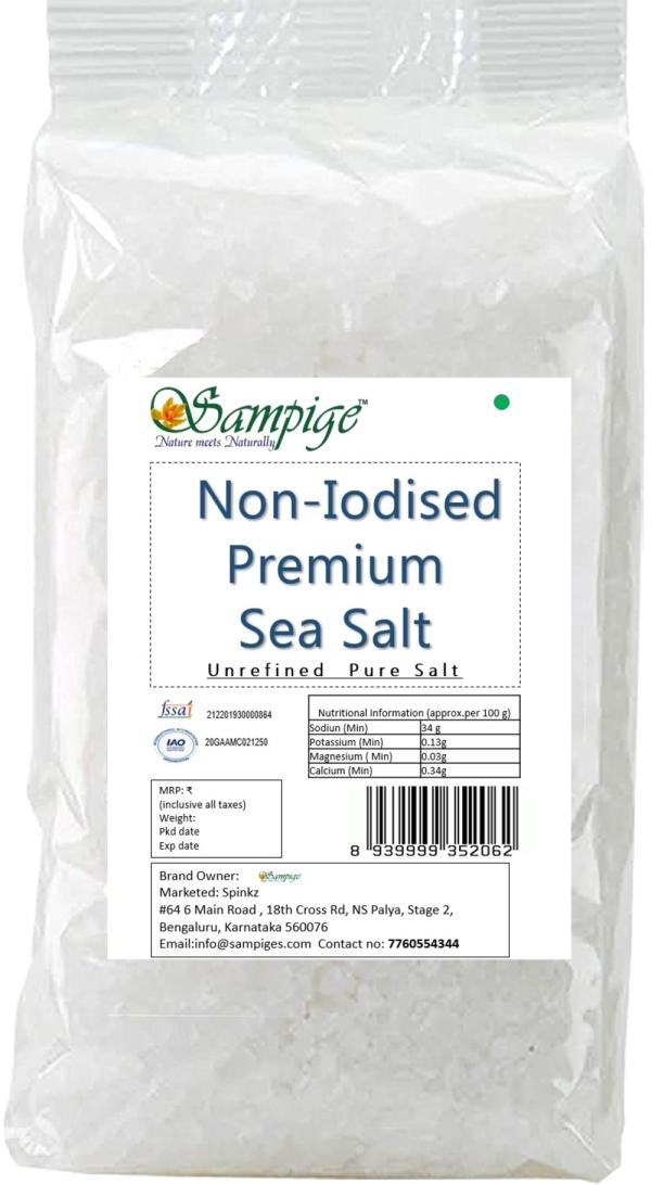 Sampige non iodized salt 5900 gram Hand cleaned Chemical free
