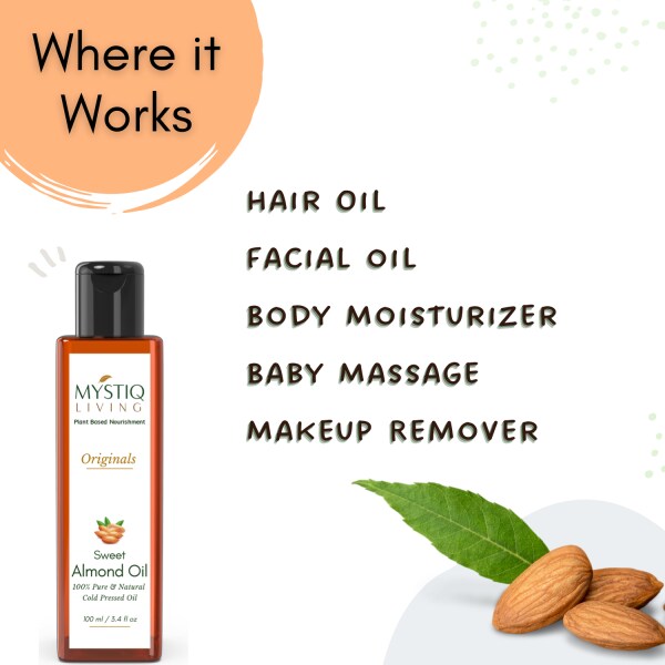 Mystiq Living Originals Sweet Almond Oil Badam Rogan Oil For Face