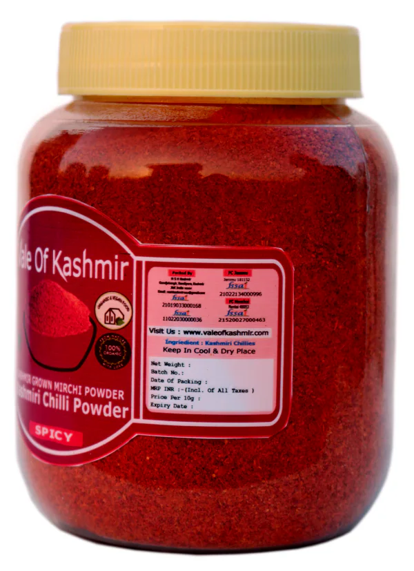 Kashmiri Red Chilli Powder 1 Kg (500x2), Kashmiri Lal Mirchi Powder 100