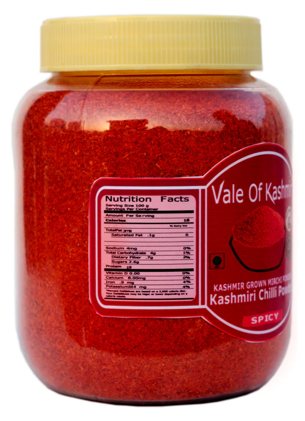 Kashmiri Red Chilli Powder 1 Kg (500x2), Kashmiri Lal Mirchi Powder 100