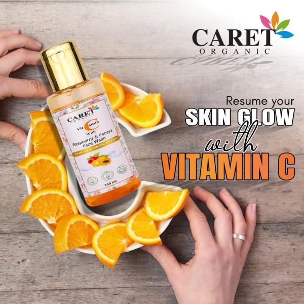 Caret Organic Chandan FacePack (100G) AND Vitamin C Facewash (100ML