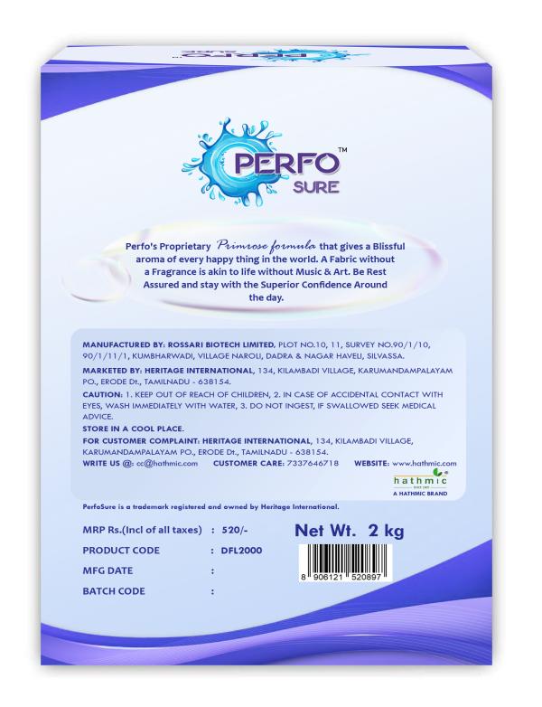 PERFOsure Matic Front Load Detergent Washing Powder 2Kgs, proprietary