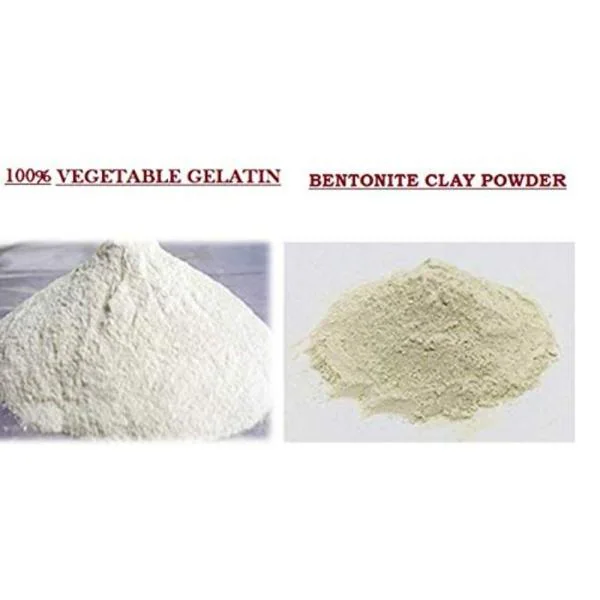 MGBN Gelatin With Bentonite Clay Powder Mix 2 In 1 Use For Face Mask, Hair Removal Skin Care