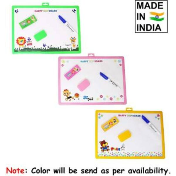 WORLD WIDE WISHES Multicolor Educational Two In One Writing Board With White And Black Board