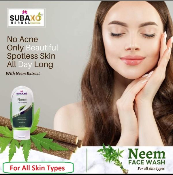 Subaxo Herbal Neem Face Wash Anti Pimples Oil Control Nourishes