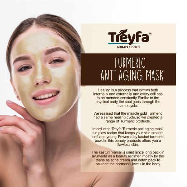 Treyfa Turmeric Anti Aging Mask For Skin Brightening, Even Tone