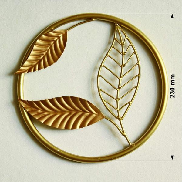 A.F. DECOR Wall Hanging Gold Round Shape Metal Wall Sculptures (Pack of