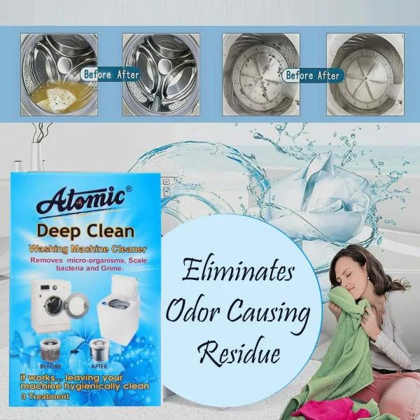 Atomic Washing Machine Descaling Powder 150GM, Set of 3 Clean Tub