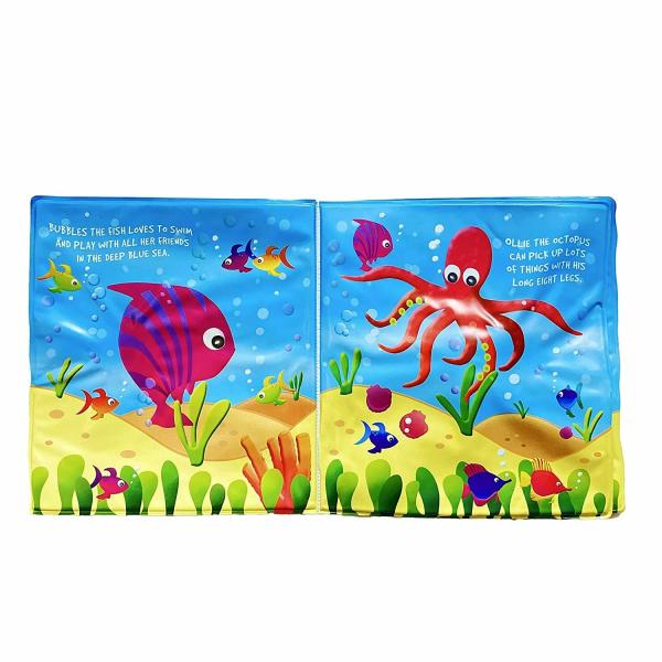 Toy Park Squeaky Baby Bath Book / Underwater bubbles, Multicolour JioMart