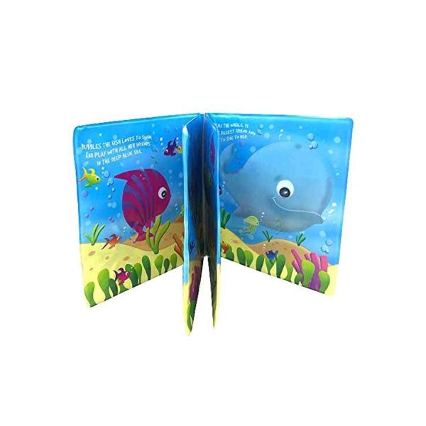 Toy Park Squeaky Baby Bath Book / Underwater bubbles, Multicolour JioMart