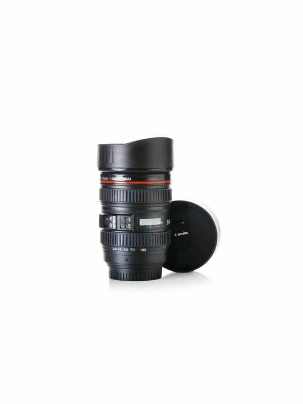 Krifton Camera Lens Shaped Coffee Mug Flask with Lid JioMart
