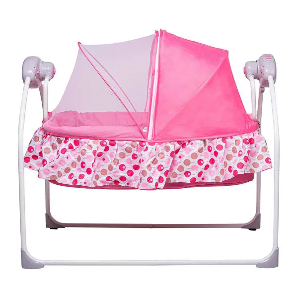 Luvlap Pink Galaxy New Born Baby Swing Cradle Bed With Auto Swing And