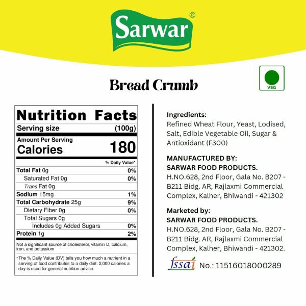 Sarwar Panko Bread Crumbs 500 Grams. JioMart