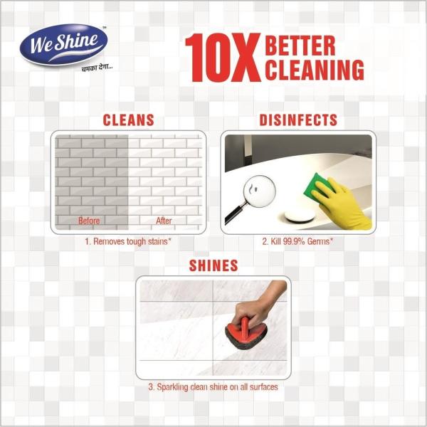 We Shine Disinfectant Bathroom Cleaner Liquid Kills 99.99 Germs and