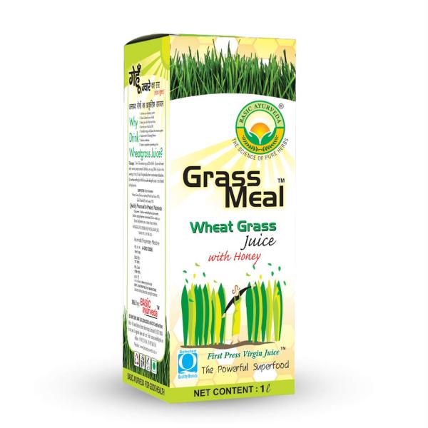 Basic Ayurveda Grass Meal (Wheat Grass) Juice With Honey 1000ml JioMart