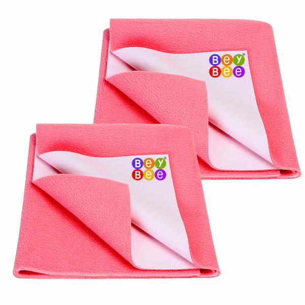 BeyBee Salmon Rose Waterproof Baby Bed Protector Sheet 100 cm x 140 cm