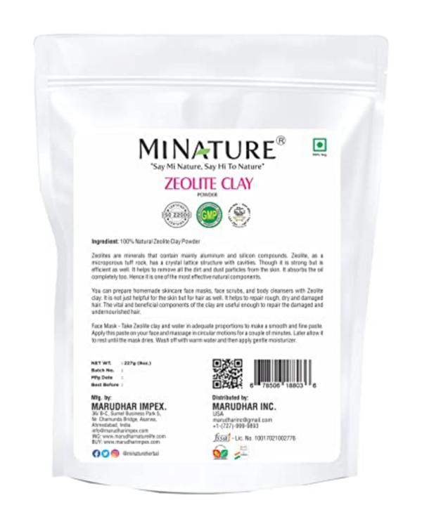Mi Nature Zeolite Clay Powder For Skincare Face Masks, Face Scrubs, Body Cleansersand Repair